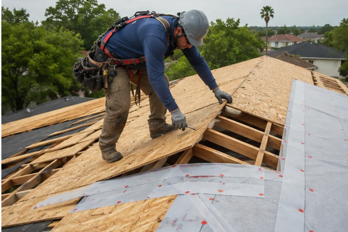Roof Decking and Sheathing Replacement in Houston