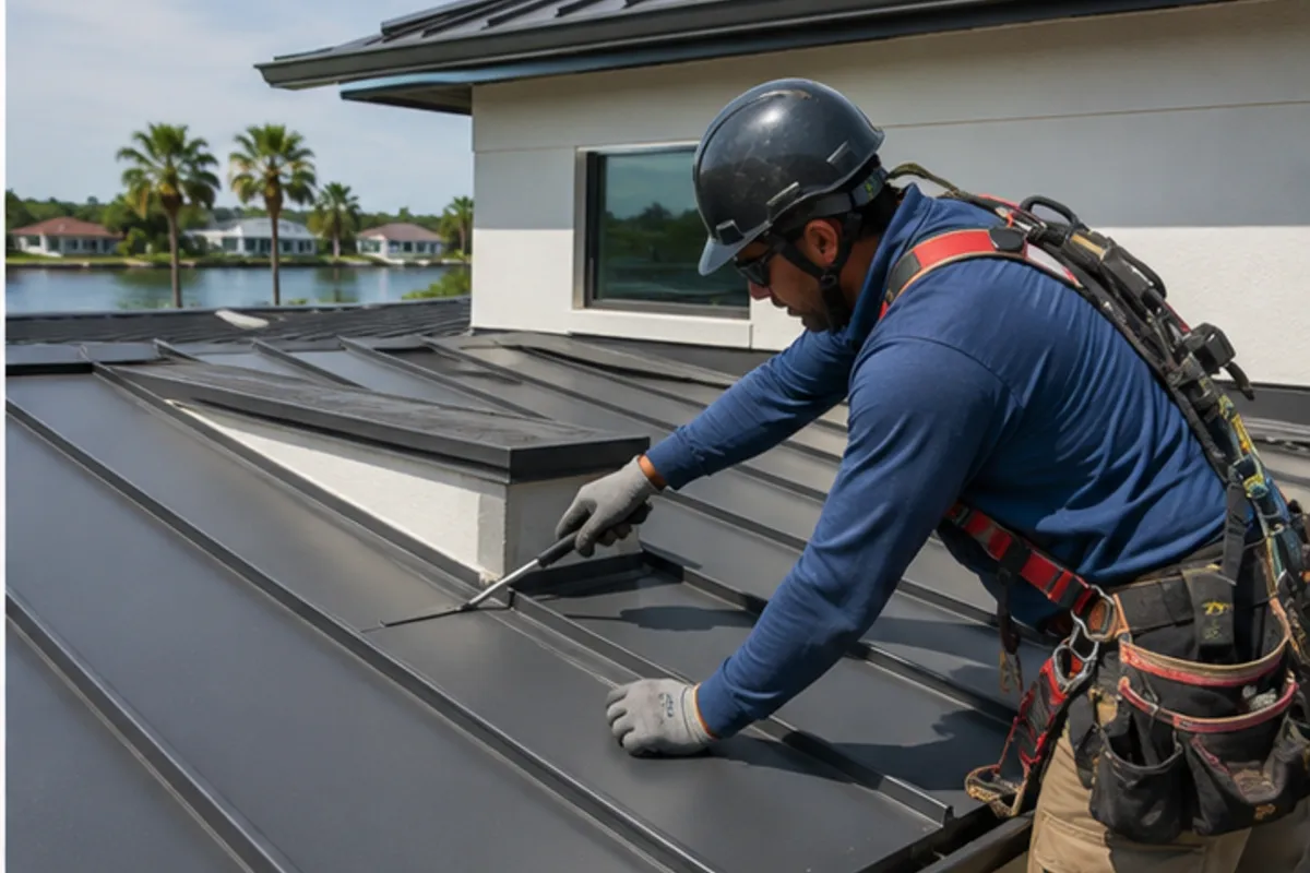 Metal Roof Repair Houston TX for Seams, Fasteners, Flashing, and Panels